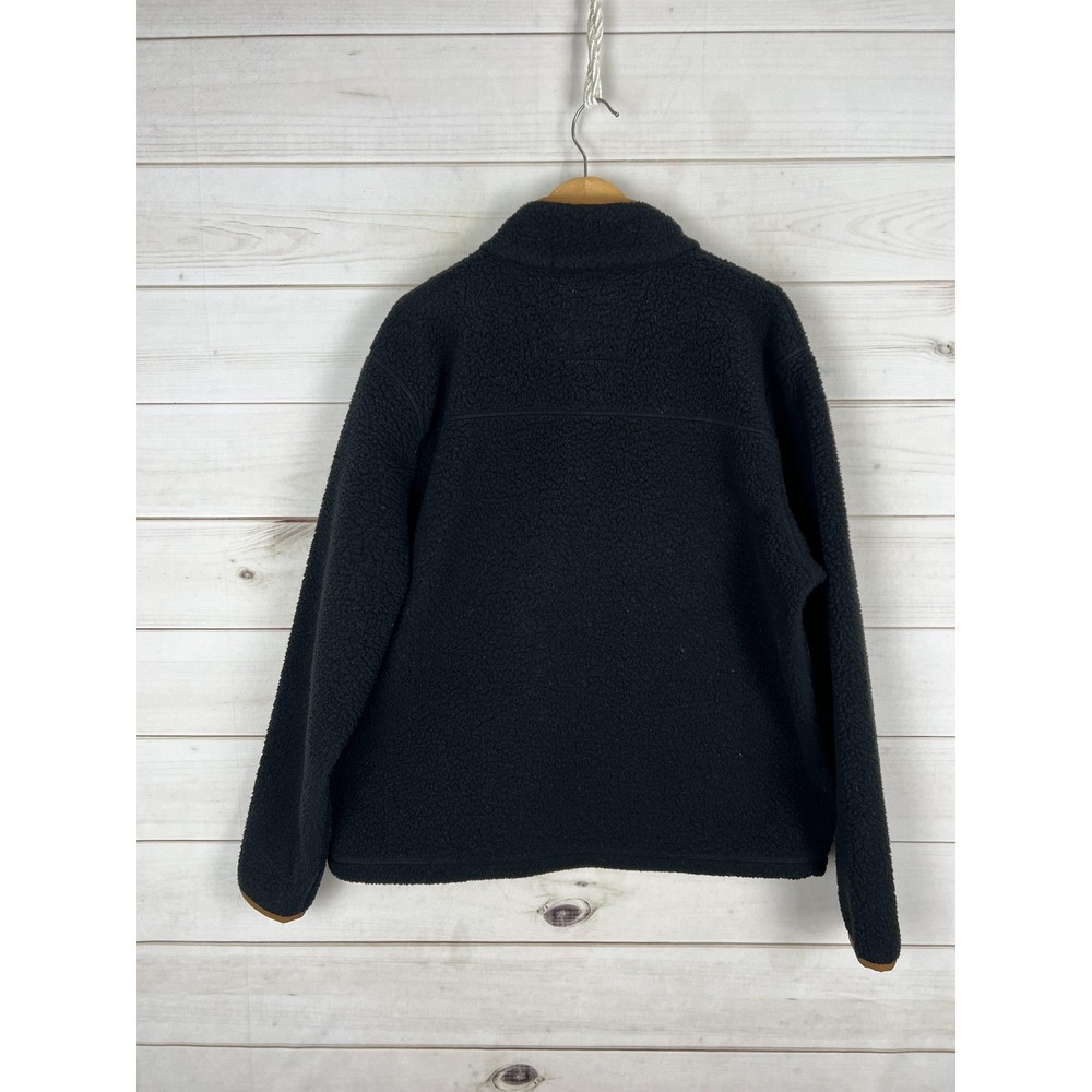 Carhartt Fleece Sweater Womens Large Black Sherpa Mock Neck Pullover Pocket - Picture 2 of 7